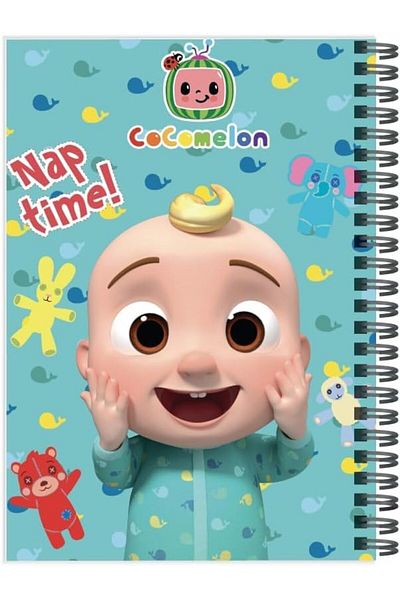 Rainbow Max دفتر ملاحظات حلزوني B5، دفتر رسم سلكي مسطر من Cocomelon، دفتر ملاحظات يوميات، مذكرات، Pla