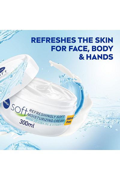 NIVEA Moisturising Cream, Soft Refreshing, Jar 300ml