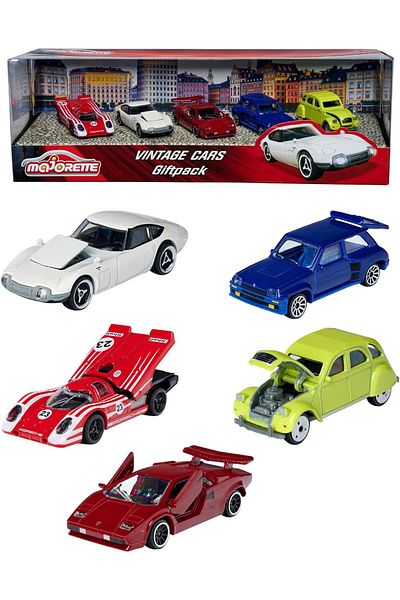 Smoby Majorette Vintage 5 Pieces Cars Set For Age 3+ Years Old