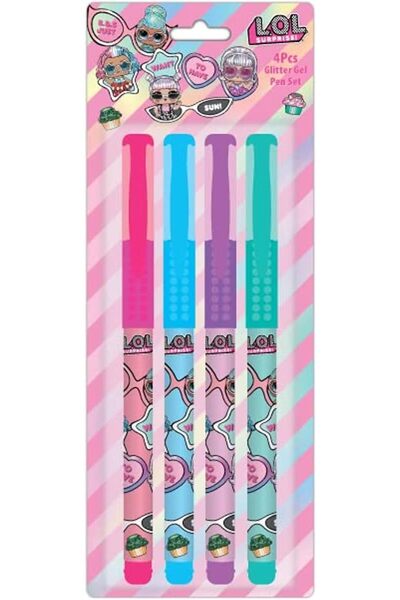 Rainbow Max LOL 5 pieces Glitter Gel Pen in Blister Card