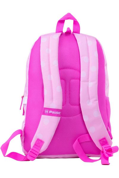 Pause Students Rose Print Backpack, 17-inch Size, Pink