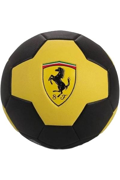 Ferrari كرة قدم مقاس 2 - تصميم مخيط آليًا، مصنوعة من مادة البولي فينيل كلوريد (PVC)، مثالية للأطفال - باللونين الأسود و