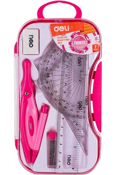 Tianji Deli Drafting Set With Ergonomic Handle Head, Assorted