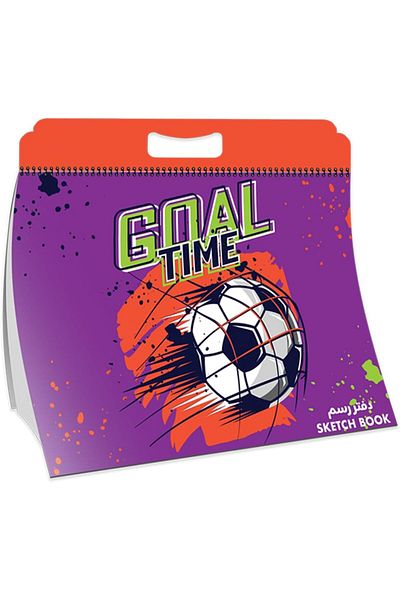 Generic Polypropylene Cover 15 Small Sheets Football Theme Spiral Sketchbook, 252 x 185 mm