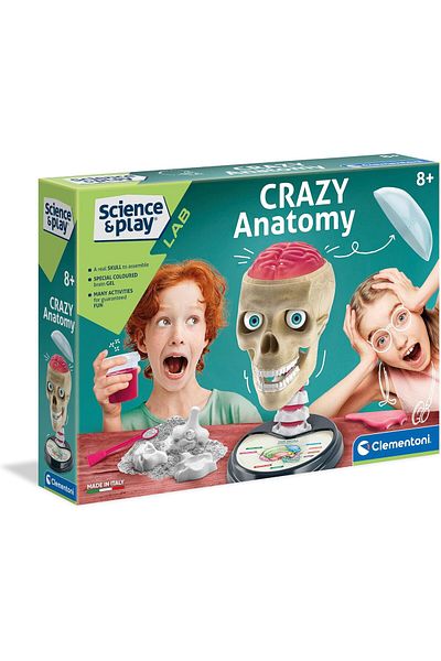 CLEMENTONI Science & Play- Crazy Anatomy Scientific Lab For Age 8+ Years Old- Multicolored