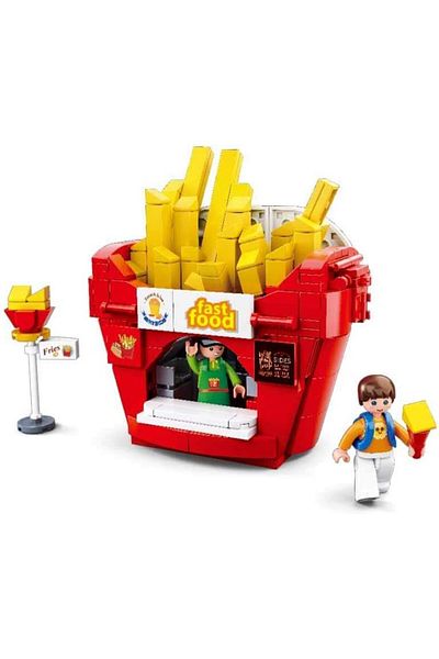 Sluban Creator Series - French Frites Shop Building Blocks 320 PCS with 2 Mini Figure - For Age 6+ Y