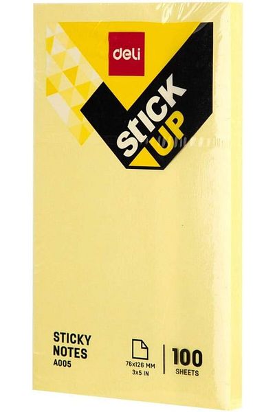Deli Note Paper 100 Yellow Sheets