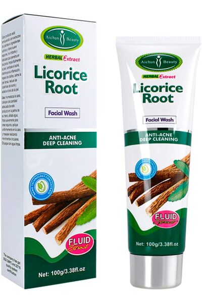 Aichun Beauty غسول الوجه بجذر عرق السوس لتنظيف عميق 100 مل