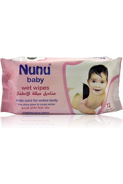 NUNU Baby Wipes Pink 72W