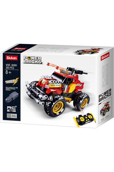 Sluban Power Bricks Series, Off-Road Vehicle Building Set 265 Pieces, with Remote Conrtol, for Ages