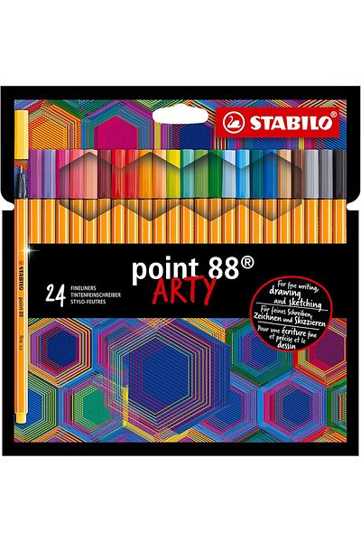 Stabilo Point 88 Arty Card 24 Color Fineliner Pen 6-Pieces