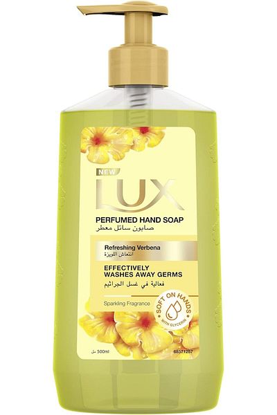 LUX Antibacterial Liquid Handwash Glycerine Enriched, Refreshing Verbena For All Skin Types, 500Ml