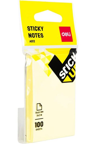 Deli Notes 100 Sheets Yellow