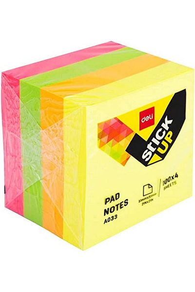 Deli Pad Notes51mm*51mm 2''*2'' 4 * 100 sheets