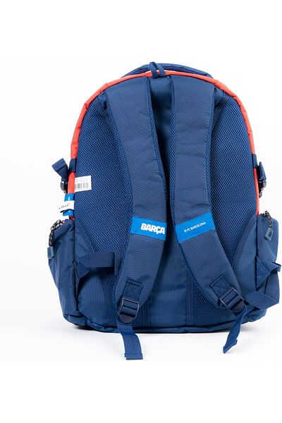 Barcelona FCB Barcelona Stylish Students Backpack with 3 Main Compartments and 2 Side Pockets, 18-Inch Size, B