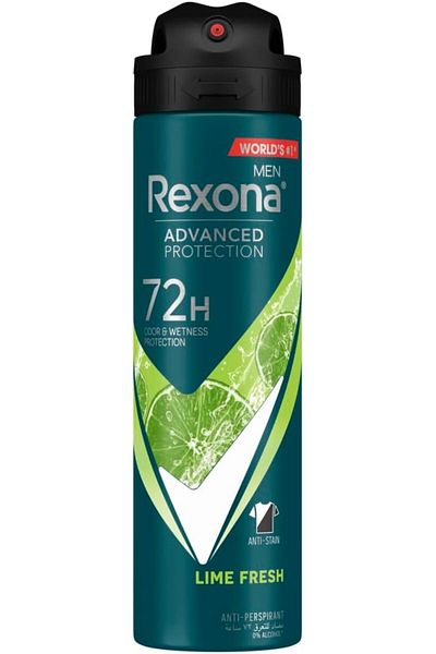 Rexona Men Antiperspirant Deodorant Spray, 72 hour sweat & odor protection*, Lime Fresh, with Motion
