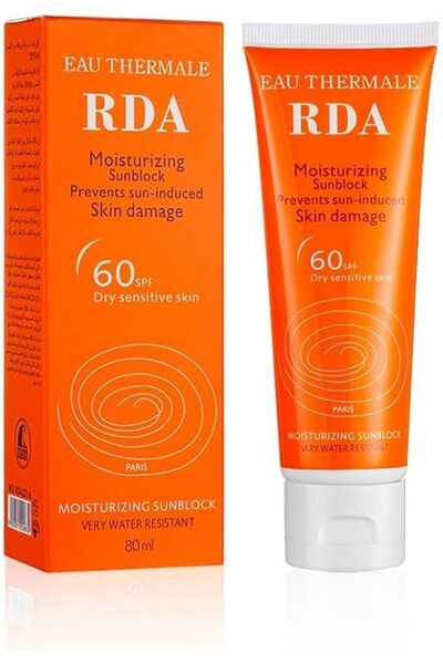 RDA كريم مرطب حراري من أوه بعامل حماية من الشمس 60 للبشرة الجافة والحساسة 2.7...