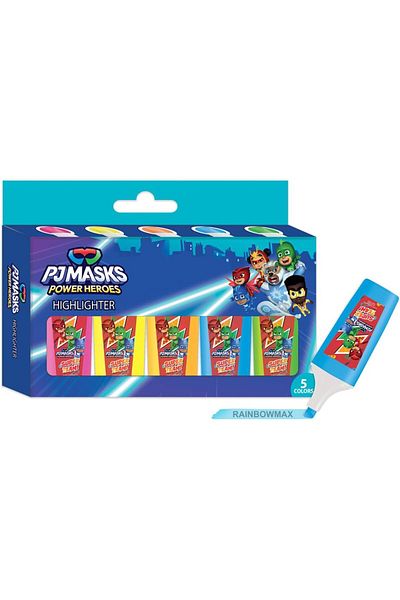 Pj Mask Pjmask Highlighter with Chisel Tip 5-Pack