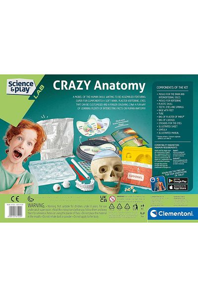 CLEMENTONI Science & Play- Crazy Anatomy Scientific Lab For Age 8+ Years Old- Multicolored