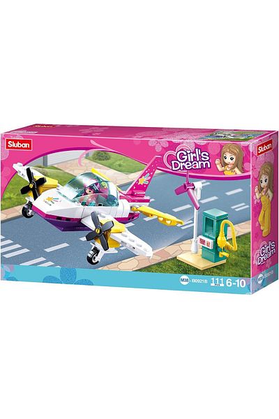 Sluban Girl's Dreams Series - Private Plane Building Set 111PCS - For Children 6+ Years Old, Multico