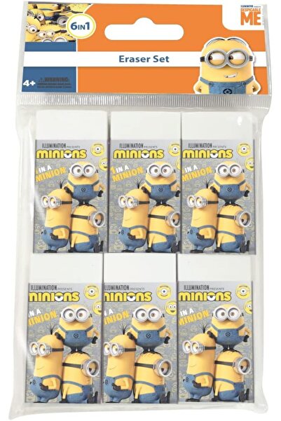 Rainbow Max MINIONS 6pcs Eraser Pencil Erasers for School & Office, Classroom...