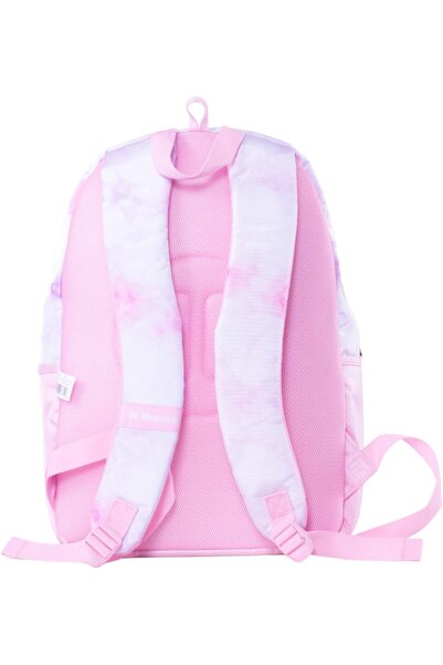 Pause Flowers Design Girls School Backpack with Main Compartment and Front Pocket, 17 inch Size, Pur