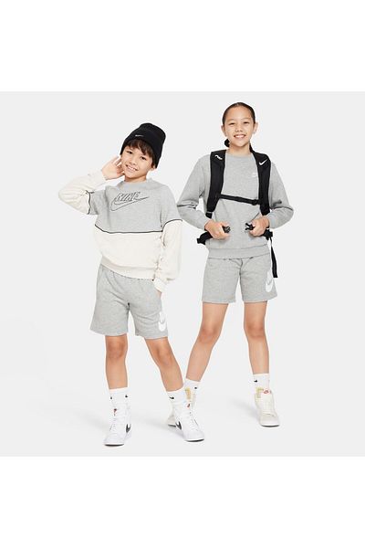 Nike Knsw Club ft Short Hbr - Dk Grey Heather/Base Grey/White