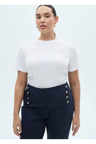 MANGO Woman Botones trousers