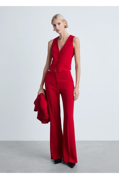 MANGO Woman Waistcoat Iguana