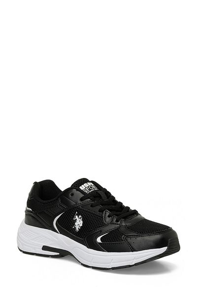 U.S. Polo Assn. US Polo AssnFelix Unisex Black White Walking Running Fitness Daily Sports Shoes