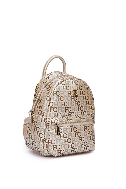 Pierre Cardin New Gold Monogram Women's Backpack 05Po25Y1888