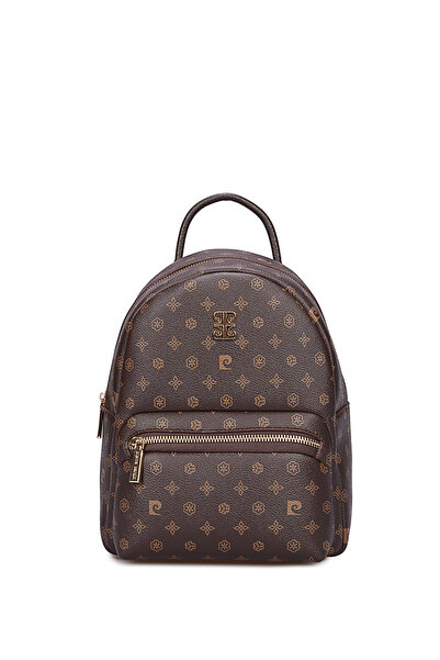 Pierre Cardin Coffee Monogram Women Backpack 05Po25Y1888
