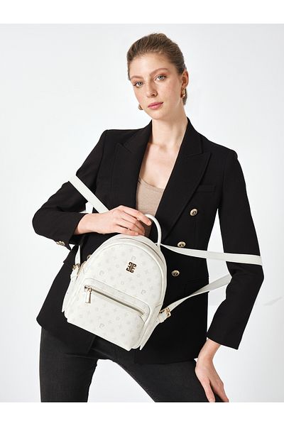 Pierre Cardin Bone Monogram Women's Backpack 05Po25Y1888