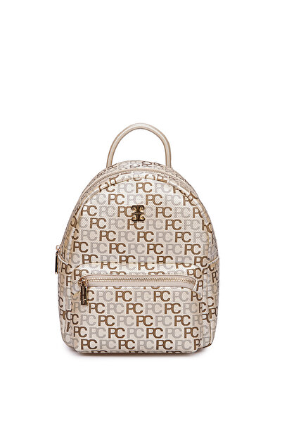 Pierre Cardin New Gold Monogram Women's Backpack 05Po25Y1888