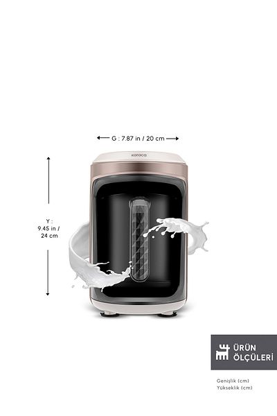 Karaca Iconic Beige Memory Hüps Quartz Turkish Coffee Machine
