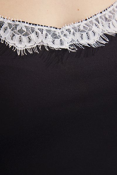Trendyol Curve Black Lace Detailed 3'Lü Set Knitted Pajamas Set Tbbss25Ai00117