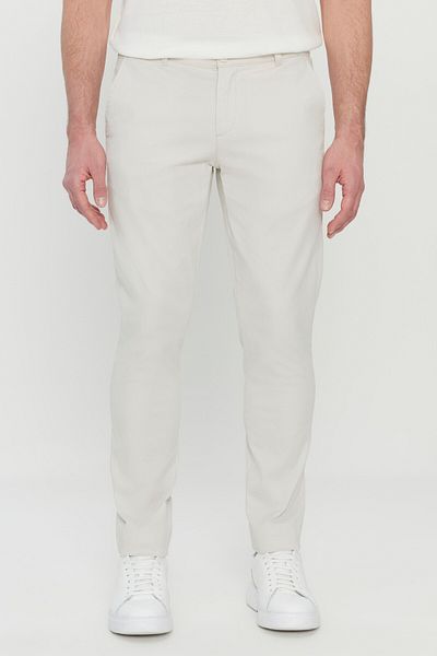 AC&Co / Altınyıldız Classics Men's Stone Cotton Slim Fit Slim Fit Side Pocket Stretch Casual Pants
