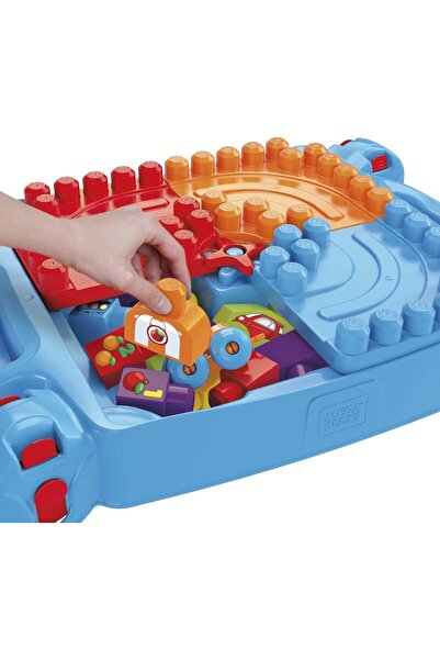 MEGA طاولة بناء وتعلم من بلوكس فيرست بيلدرز مع مكعبات بناء كبيرة، ألعاب بناء للأطفال الصغار