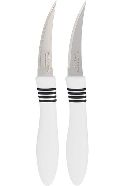 TRAMONTINA Since 1911, Made In Brazil - Cor&cor 2 Pieces Tomato Knife Set With Stainless Steel Blade