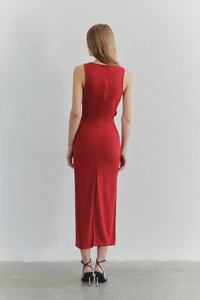 Trendyol Collection Red Rose Detailliertes Strickkleid in limitierter Auflage TPRSS25EL00180