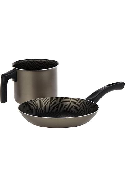 TRAMONTINA Since 1911, Made In Brazil - Paris 9 Pieces Lead-colored Aluminum Cookware Set