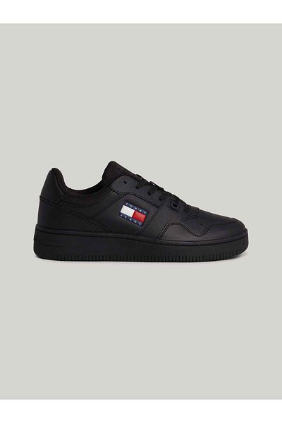 Tommy Hilfiger TJM RETRO BASKET ESS - Černé pánské tenisky