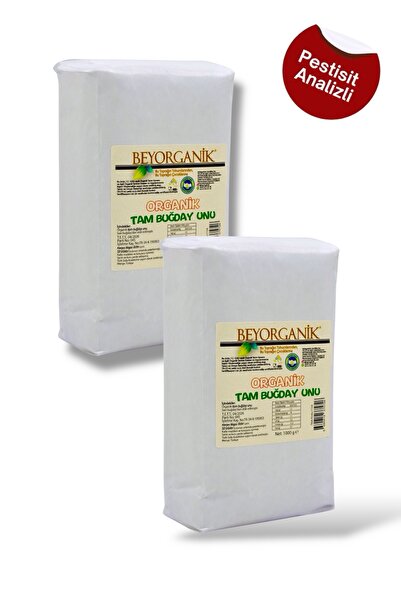 BEYORGANİK Organik 2'li Tam Buğday Unu Paketi 1kg (PESTİSİT VE AFLATOKSİN ANALİZLİ)
