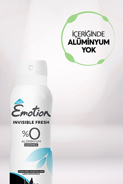 Emotion Invisible Fresh Kadın Vegan Deodorant 3x150ml Hızlı Kurur, Leke Bırakmaz
