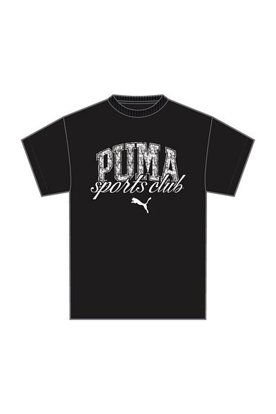 Puma Тениски, спокойни, с къс ръкав, кръгло деколте, обикновени, с принт,