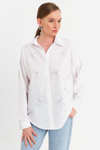 Cool & Modest Cămașă de damă White Stone MZER426