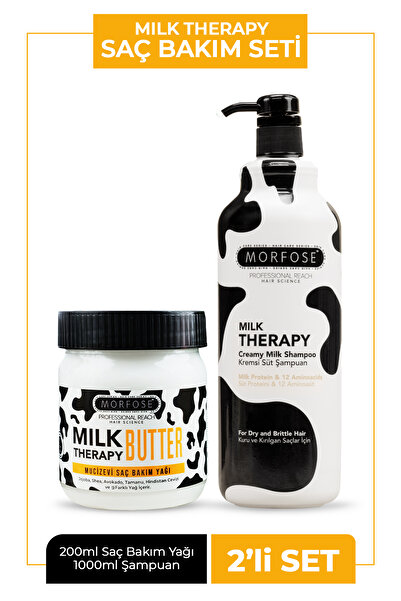Morfose Milk Therapy Butter 200 ml Milk Therapy Şampuan 1000 ml