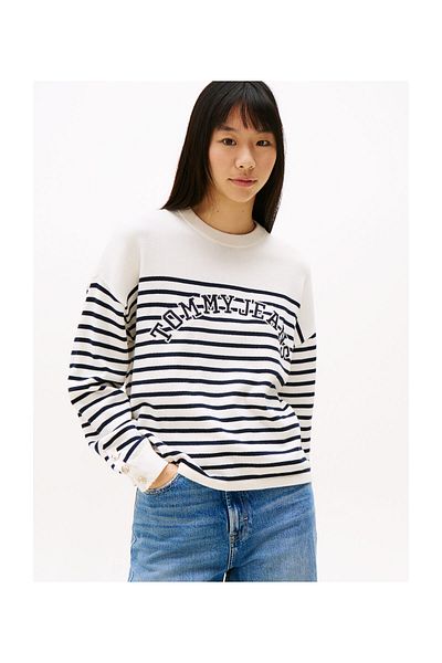 Tommy Hilfiger TJW STRIPE VARSITY PULLÓVER