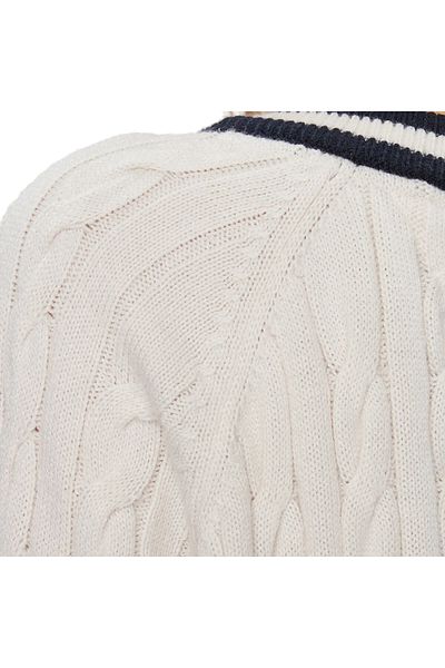 Tommy Jeans STRICKWAREN, FÜR DAMEN, V-AUSSCHNITT, LANGE ÄRMEL, ZWEIFARBIG, MIT LOGO