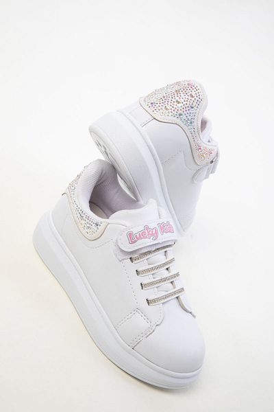 SOHO Weißer Unisex-Kinder-Sneaker 20441